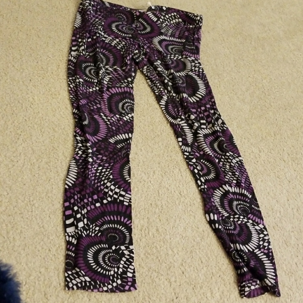 Purple spiral leggings etsy
